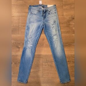 NWT American Eagle Low Rise Distressed Jeggings Jeans 2 Short